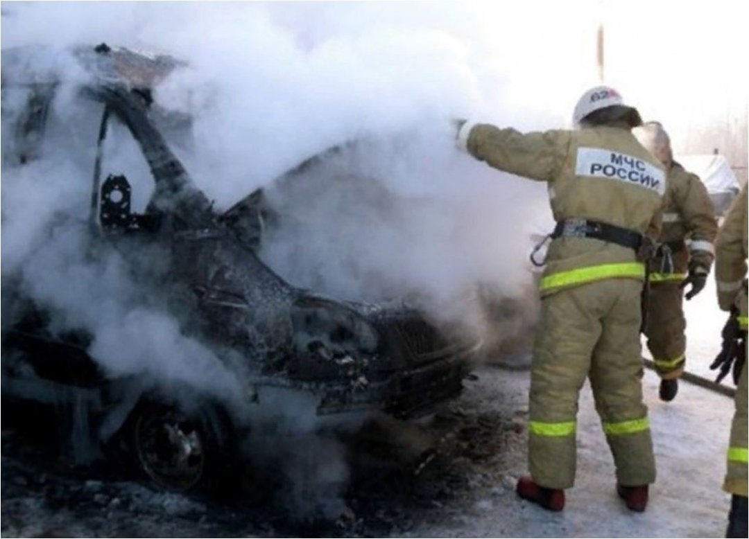 Возгорание транспортного средства в городском округе Волоколамск